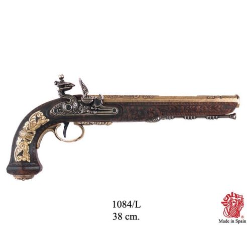 Pistola da duello Flintlock scura