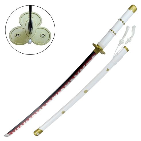 KATANA DECORATIVA DI ENMA DI ZORO  BIANCA ONE PIECE