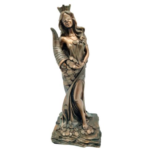 Statuina Dea della Fortuna colore bronzo antico 20 cm